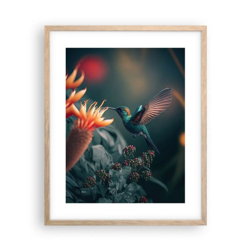 Poster in cornice rovere chiaro - Una vita davvero a colori - 40x50 cm