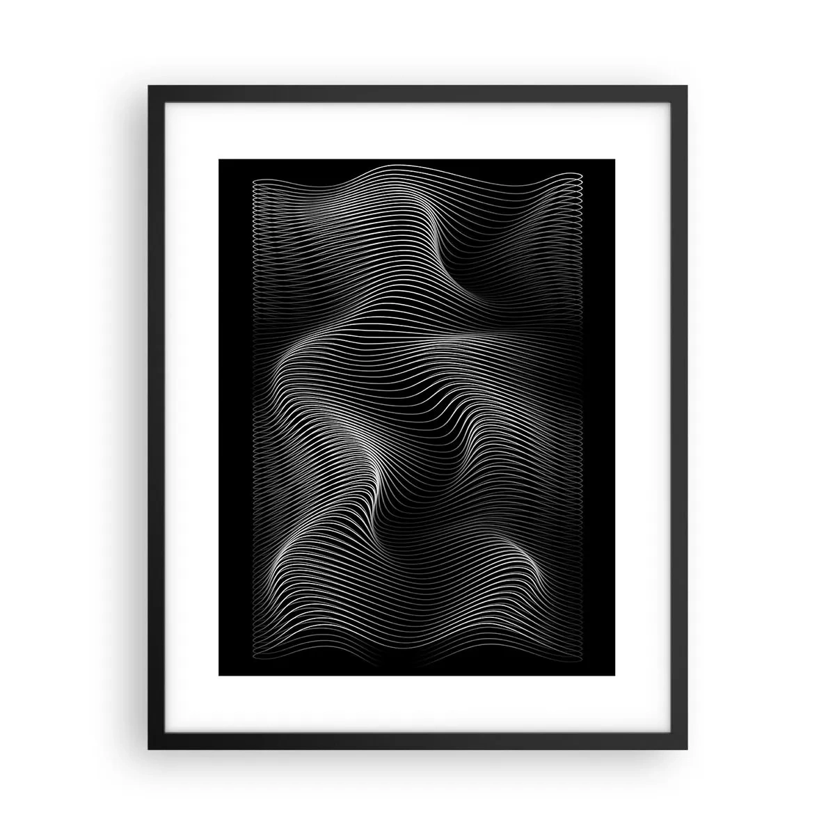 Poster in cornice nera - La danza della luce nello spazio - 40x50 cm