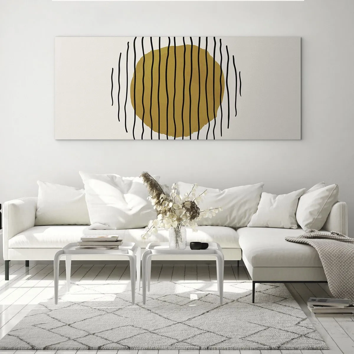 Quadro su vetro - Astrazione fremente di calore - 100x40 cm