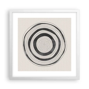 Poster in cornice bianca - Conta ciò che sta in mezzo - 40x40 cm