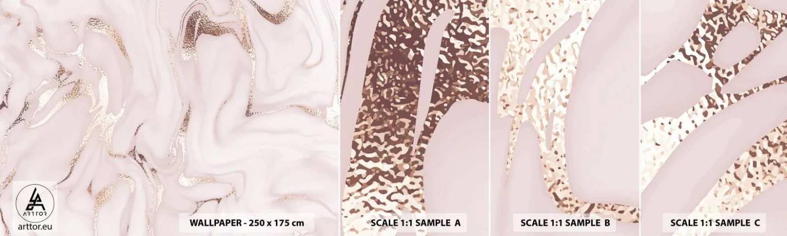 Campione Di Fotomurale Standard Eco - Nella follia rosa - Astrazione, Pezzo, Arte Moderna - 100x30 cm