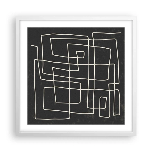 Poster in cornice bianca - Non è così semplice - 50x50 cm