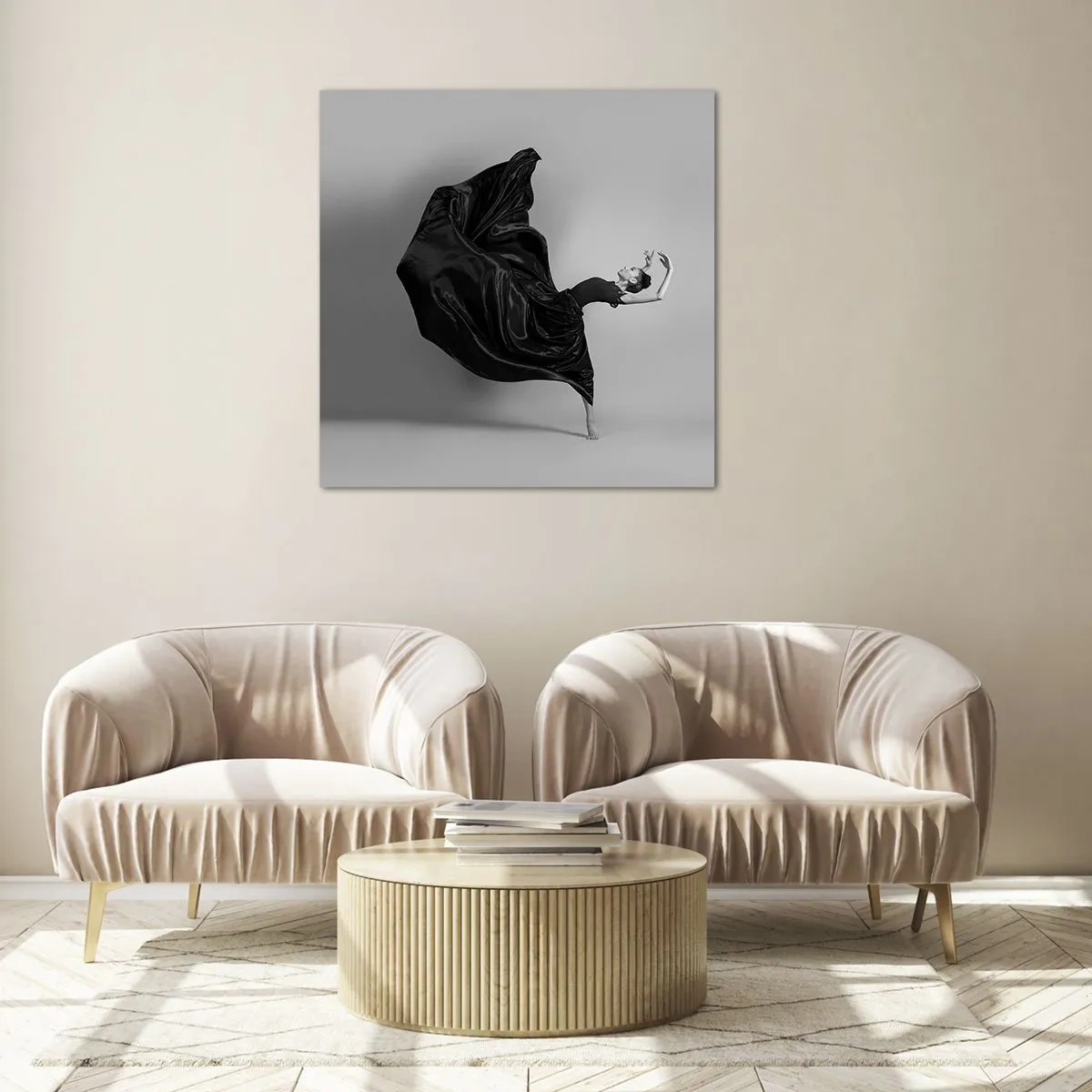 Quadro su vetro - Musica alata - 70x70 cm