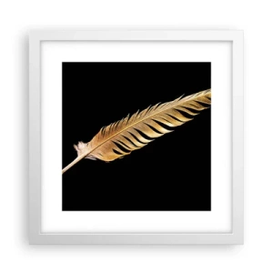 Poster in cornice bianca - Non una piuma qualsiasi.... - 30x30 cm