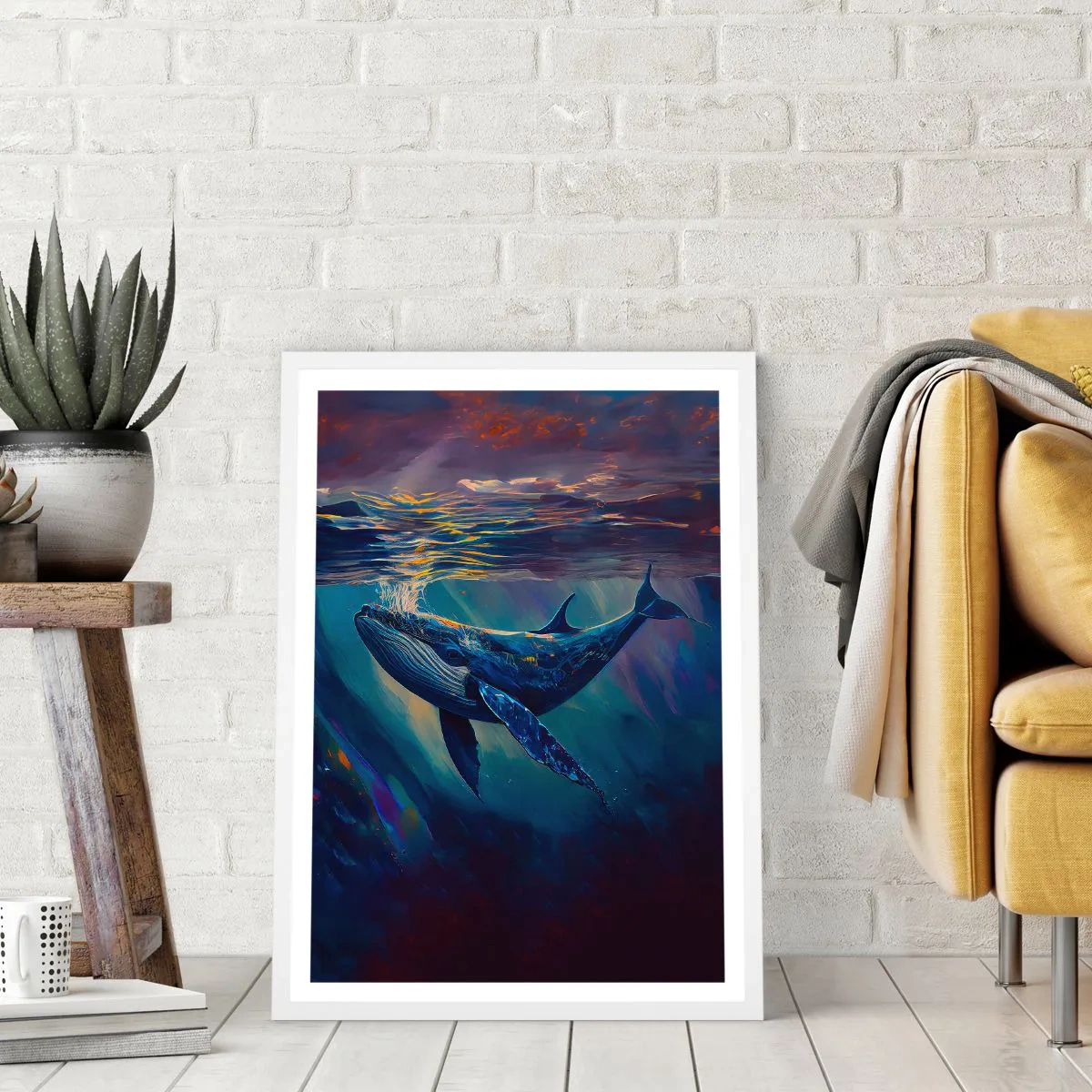 Poster in cornice bianca - Benvenuti nel mio mondo - 50x70 cm