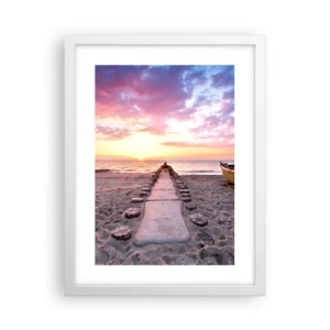 Poster in cornice bianca - Un momento profondo - 30x40 cm