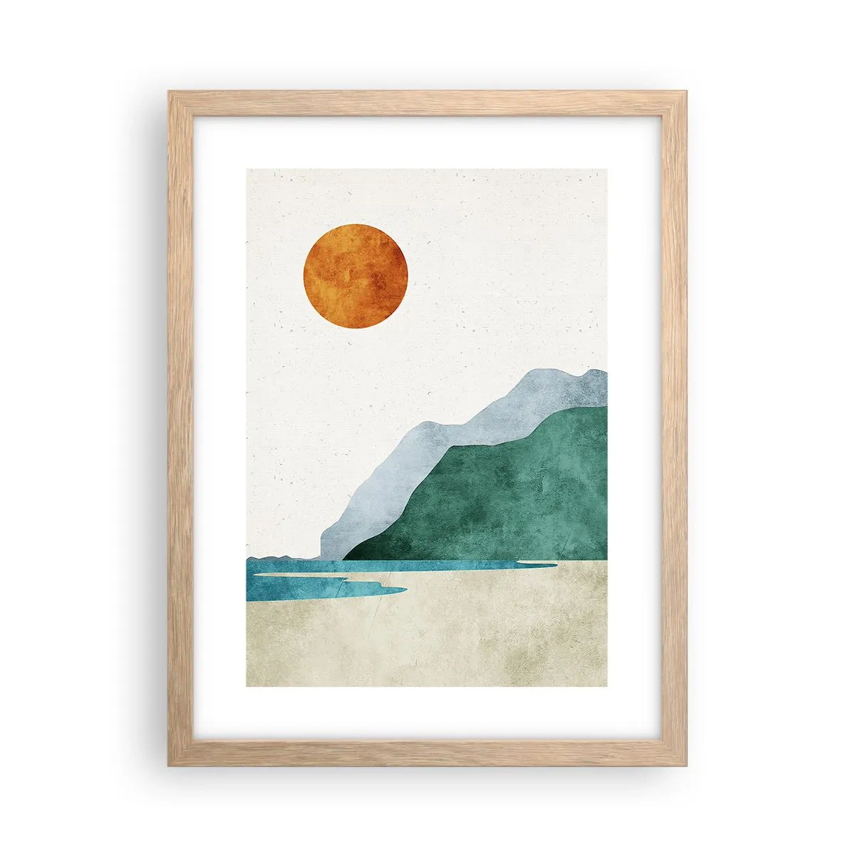 Poster in cornice rovere chiaro - Paesaggio come si deve - 30x40 cm