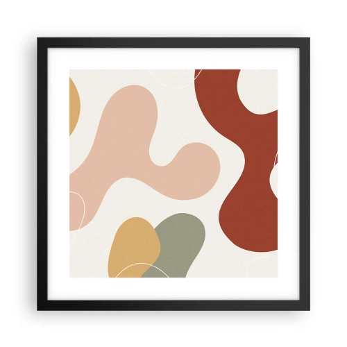 Poster in cornice nera - Ghirigori - 40x40 cm