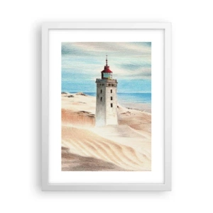 Poster in cornice bianca - Sempre guardando il mare - 30x40 cm