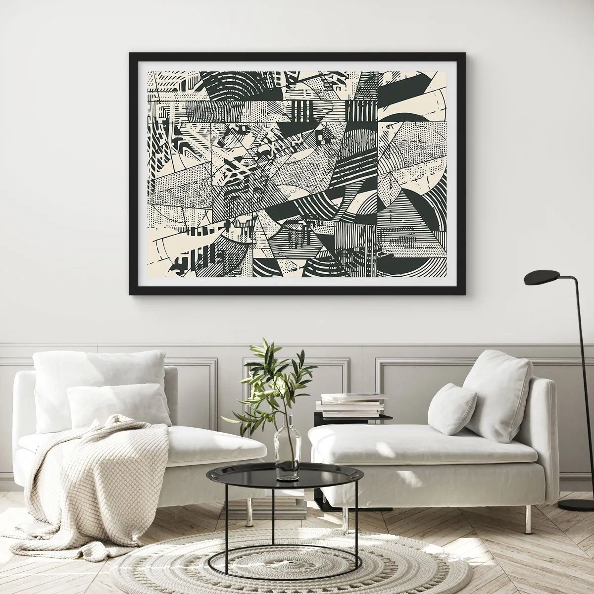 Poster in cornice nera - Dinamica della contemporaneità - 91x61 cm