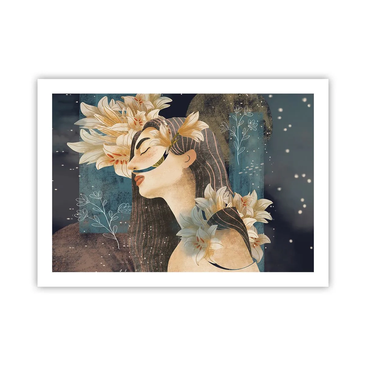 Poster - La favola della principessa con i gigli - 70x50 cm