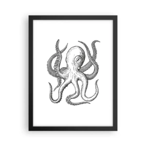 Poster in cornice nera - Ballando con le onde - 30x40 cm