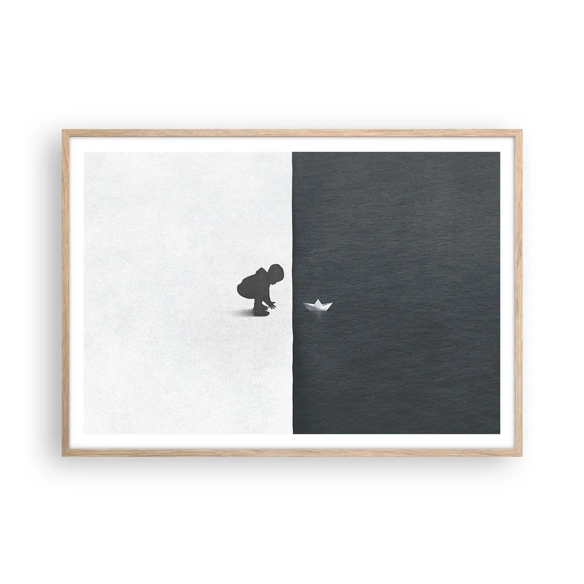 Poster in cornice rovere chiaro - La grande spedizione - 100x70 cm