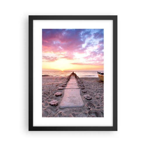 Poster in cornice nera - Un momento profondo - 30x40 cm