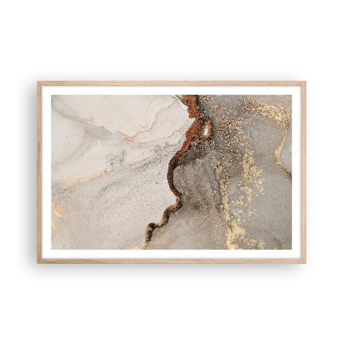 Poster in cornice rovere chiaro - Ai confini del colore - 91x61 cm