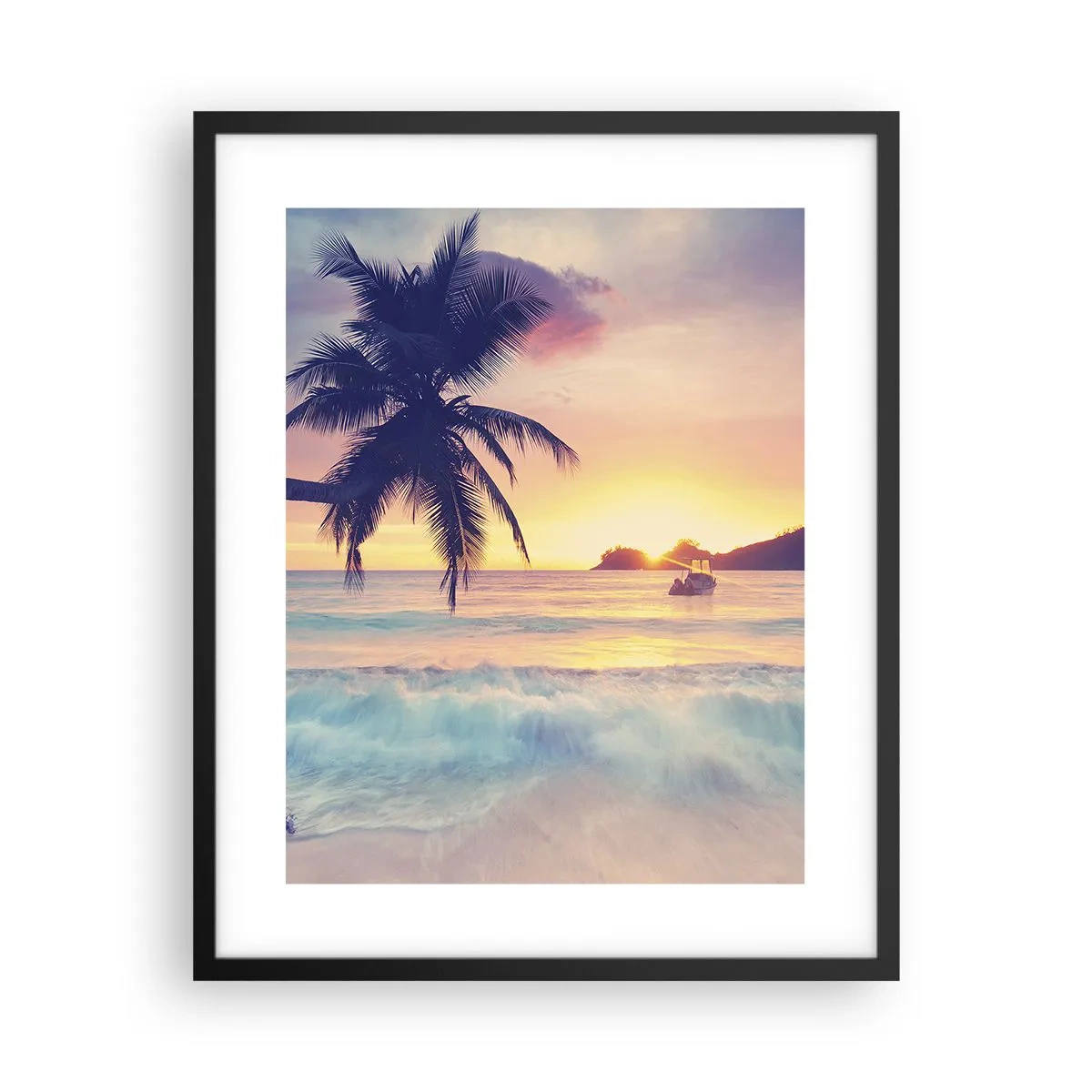 Poster in cornice nera - Sera nell'insenatura - 40x50 cm