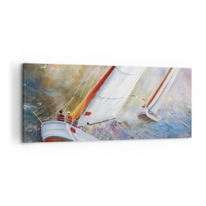 Quadro su tela - Stampe su Tela - Correndo sulle onde - 100x40 cm