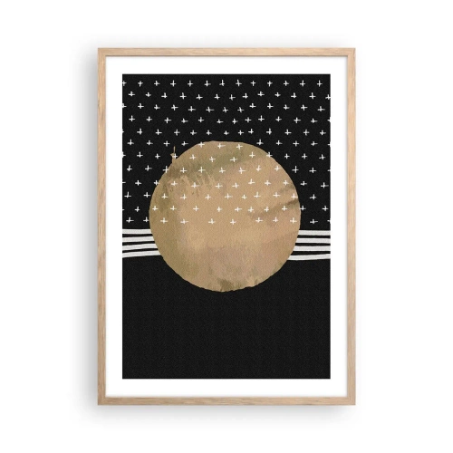 Poster in cornice rovere chiaro - Composizione: bandiera della galassia - 50x70 cm