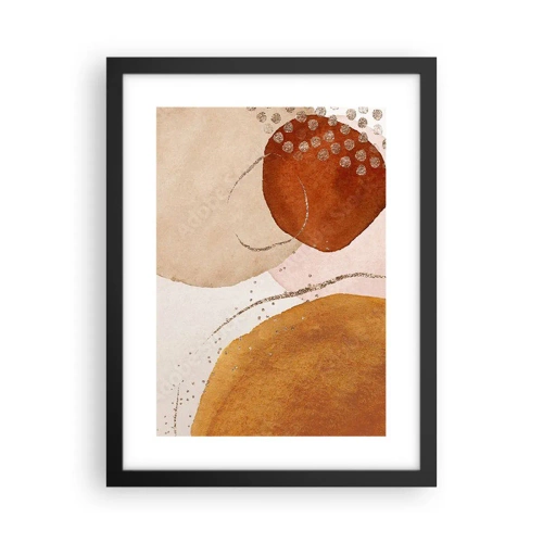 Poster in cornice nera - Rotondità e movimento - 30x40 cm
