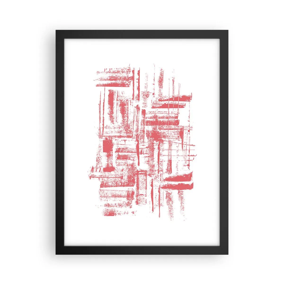 Poster in cornice nera - Città rossa - 30x40 cm