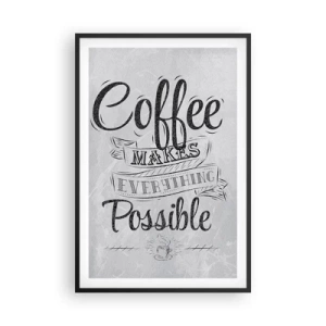 Poster in cornice nera - Come non amare il caffè - 61x91 cm