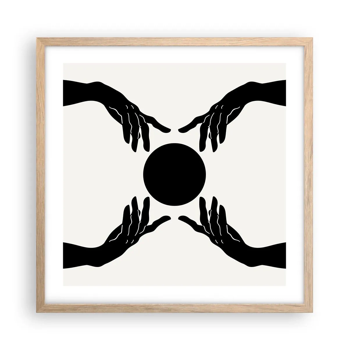 Poster in cornice rovere chiaro - Segno misterioso - 50x50 cm