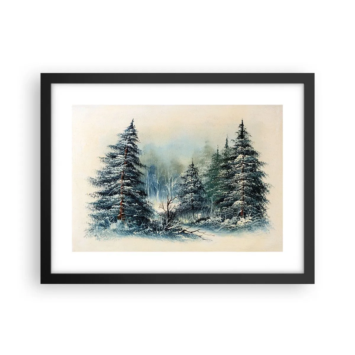 Poster in cornice nera - Pronti al Natale - 40x30 cm