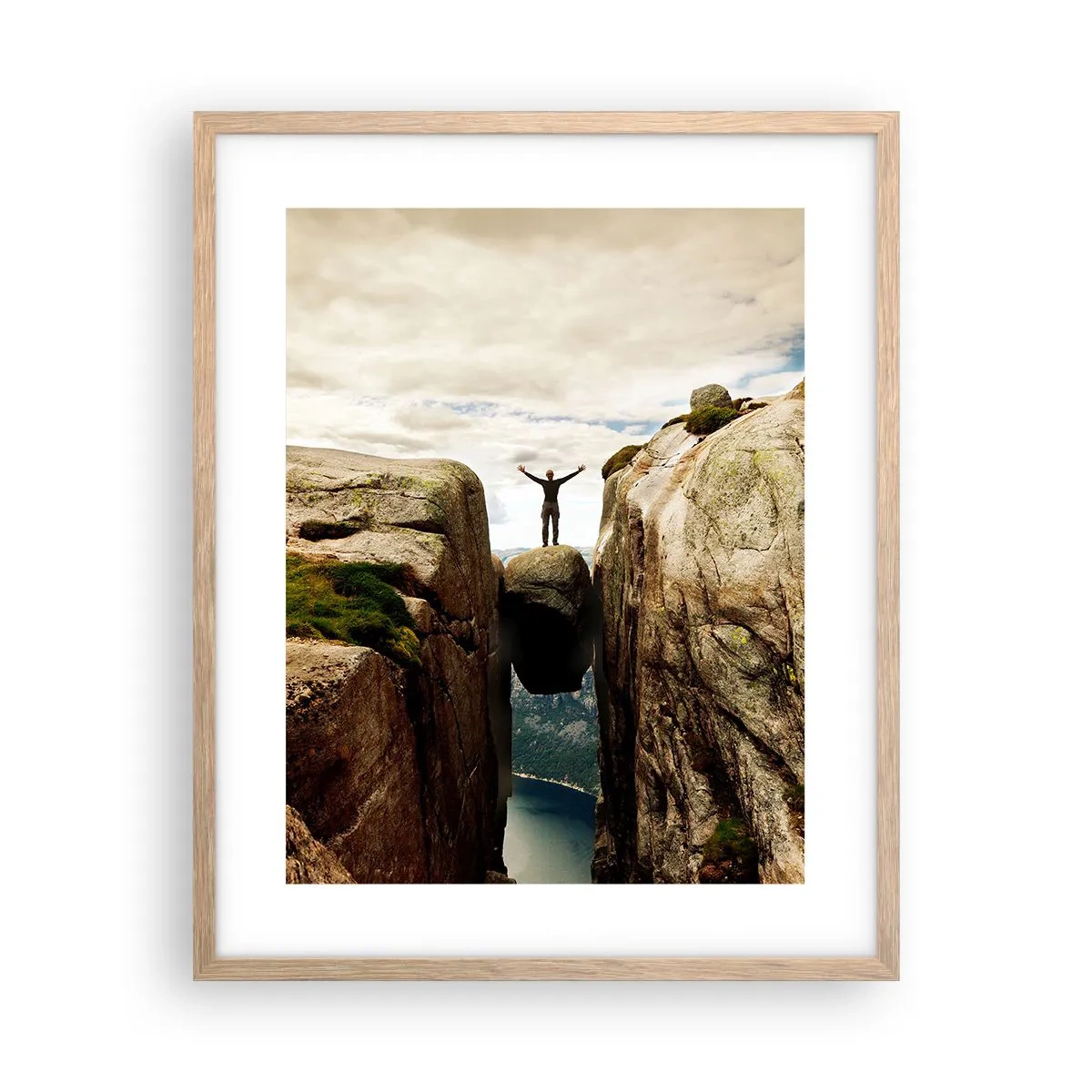 Poster in cornice rovere chiaro - Come ti senti? - 40x50 cm