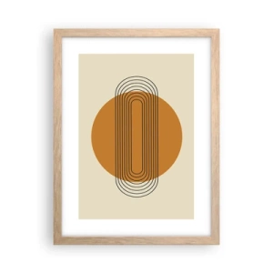 Poster in cornice rovere chiaro - Piano perfetto - 30x40 cm