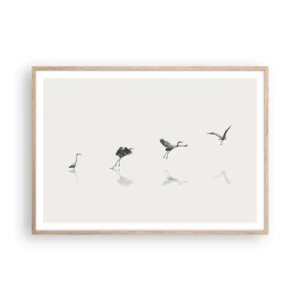 Poster in cornice rovere chiaro - Quattro semplici passi - 100x70 cm