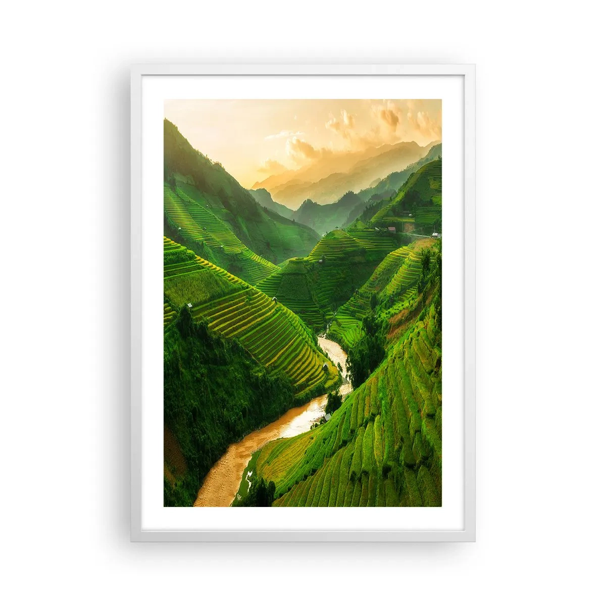 Poster in cornice bianca - Valle del Vietnam - 50x70 cm