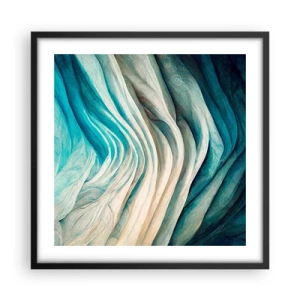 Poster in cornice nera - Blu insaziabile - 50x50 cm