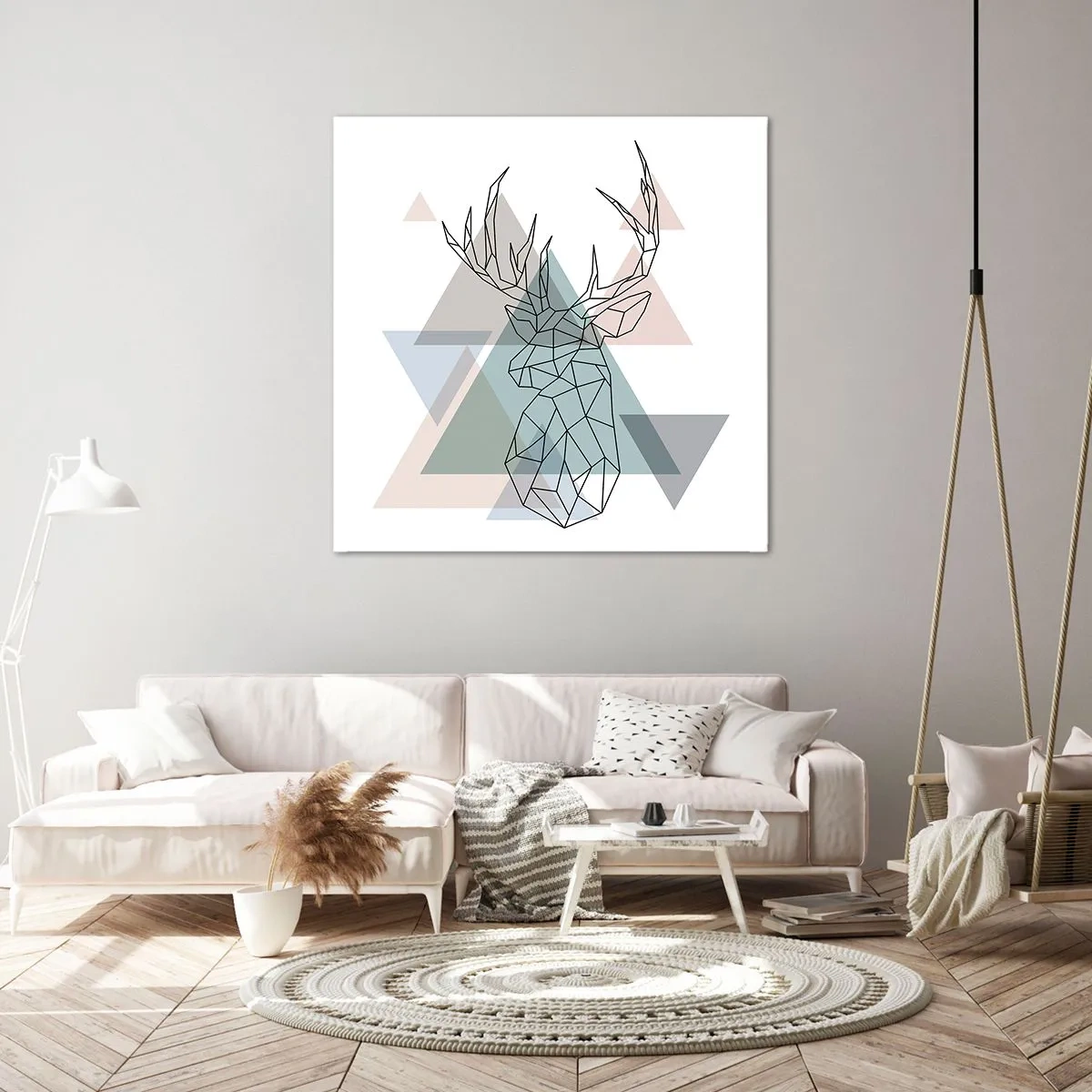 Quadro su tela - Stampe su Tela - Nel bosco geometrico - 40x40 cm