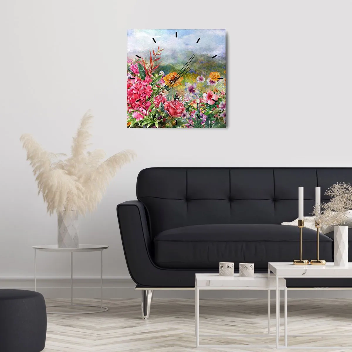 Orologio da parete - Orologio in Vetro - Il giardino impazzito - 40x40 cm