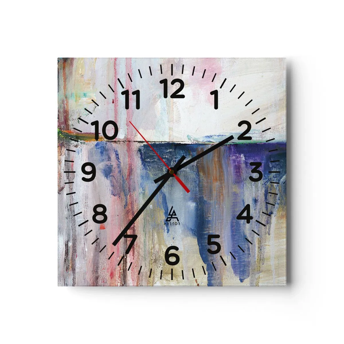 Orologio da parete - Orologio in Vetro - Impressioni e suggestioni colorate - 30x30 cm