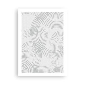 Poster - Una composizione minimalista di linee astratte su uno sfondo chiaro. - 50x70cm - Non vi è una via diritta - Decorazione murale moderna per soggiorno e camera da letto ARTTOR