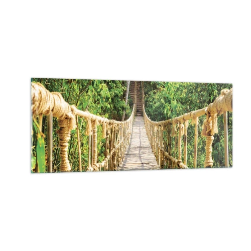 Quadro su vetro - Sospeso nel verde - 100x40 cm
