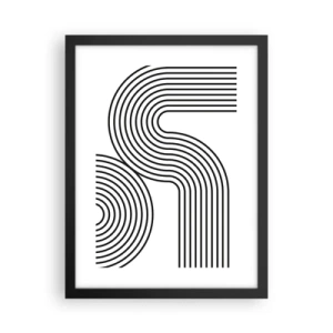 Poster in cornice nera - In curva - 30x40 cm