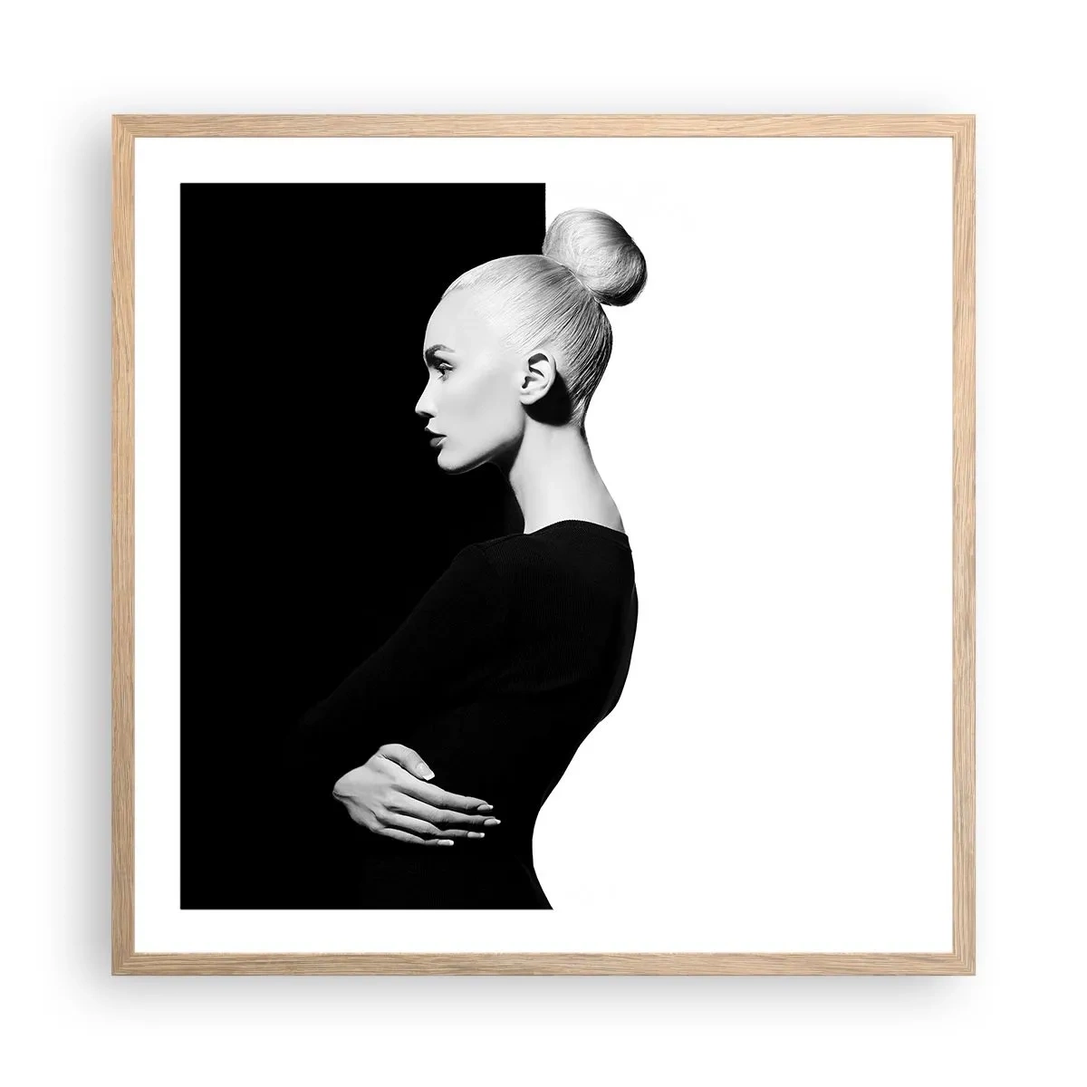 Poster in cornice rovere chiaro - Semplicemente donna - 60x60 cm