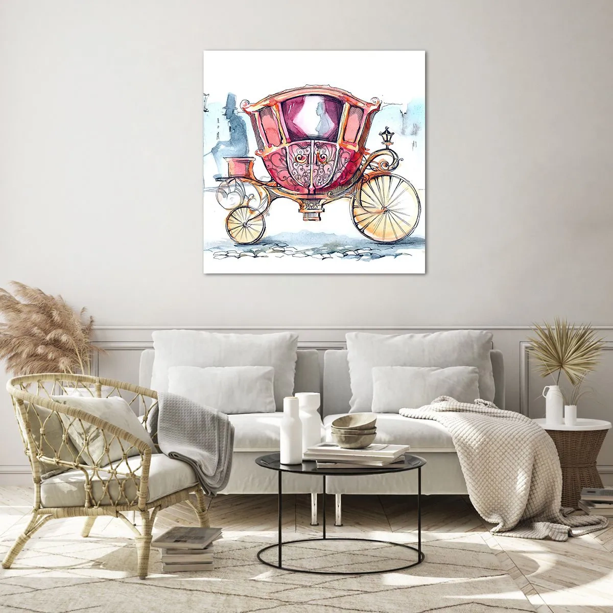 Quadro su vetro - Al matrimonio o al ballo? - 40x40 cm