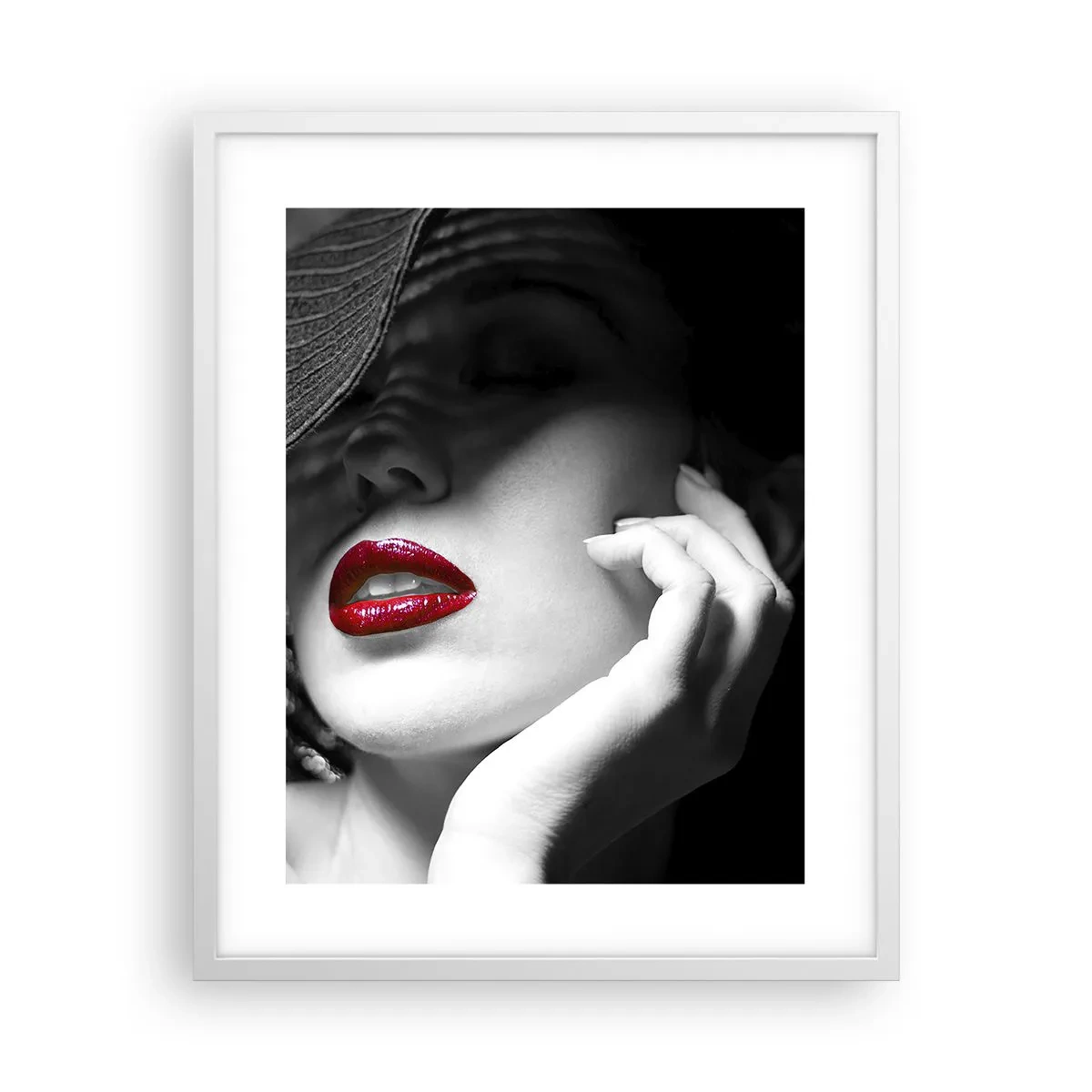 Poster in cornice bianca - Studio in scarlatto - 40x50 cm