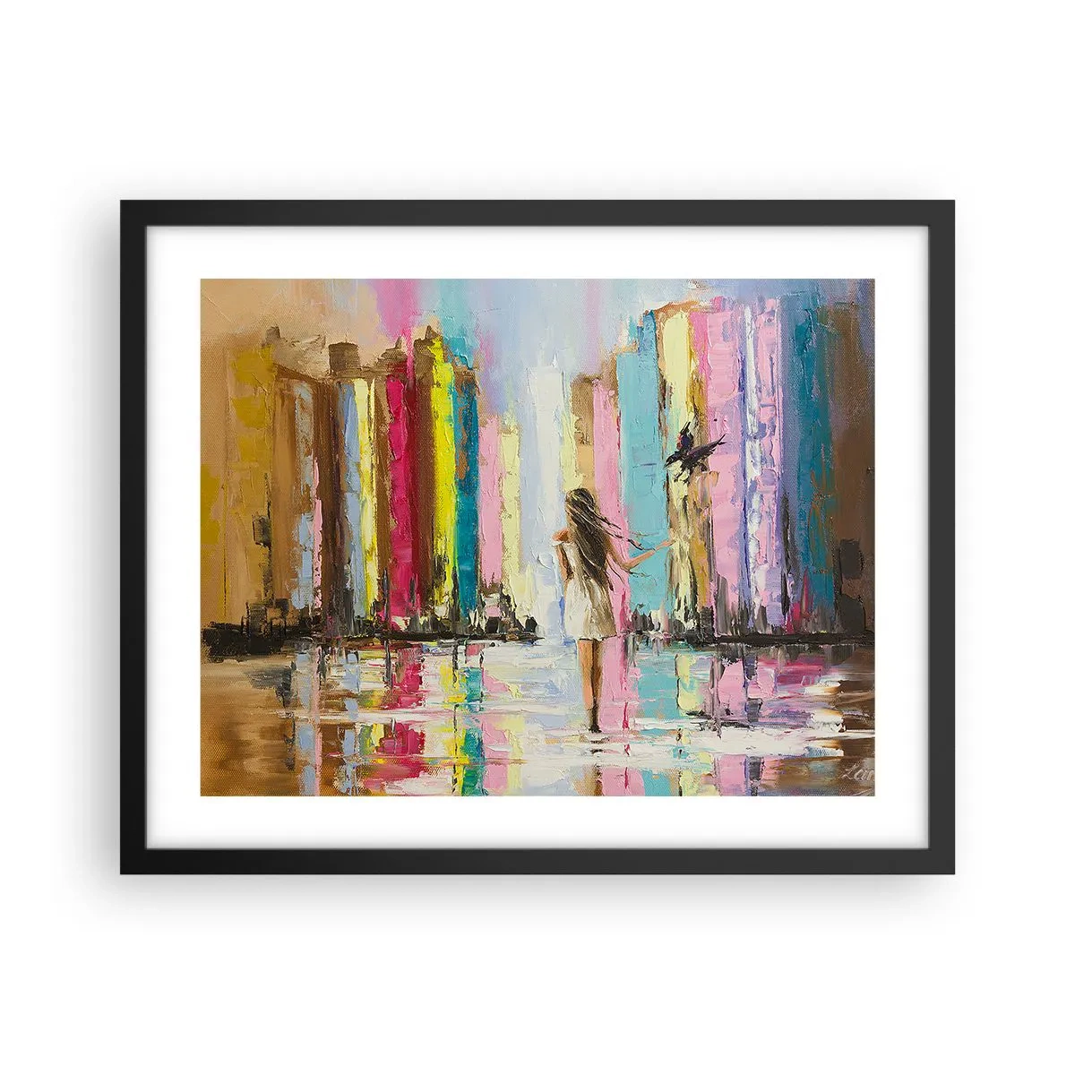 Poster in cornice nera - Seguimi - 50x40 cm