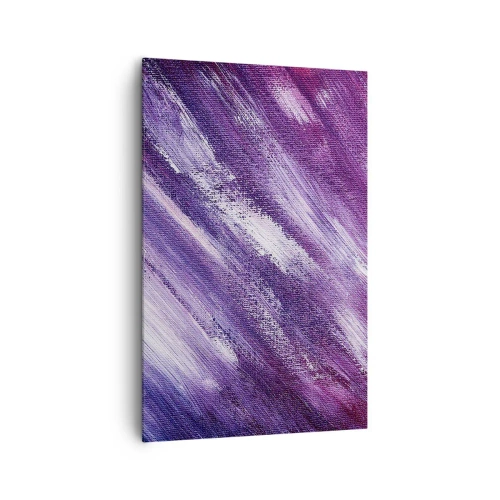 Quadro su tela - Stampe su Tela - Pennellate astratte nei toni del viola e del rosa - 80x120cm - Quando soffia il vento solare - Decorazione murale moderna per soggiorno e camera da letto ARTTOR