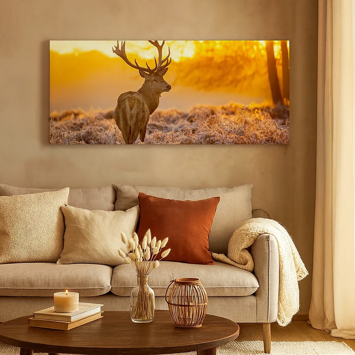 Quadro su tela - Stampe su Tela - Il re del bosco estivo - 30x30 cm