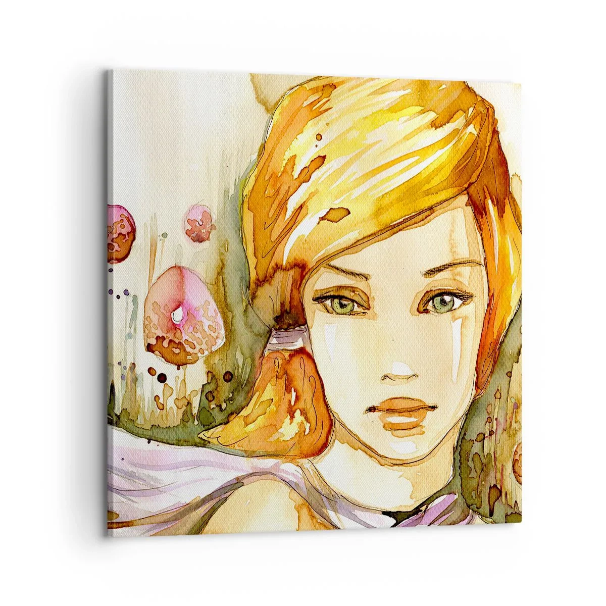 Quadro su tela - Stampe su Tela - Sguardo di smeraldo, che calma l'ira - 60x60 cm