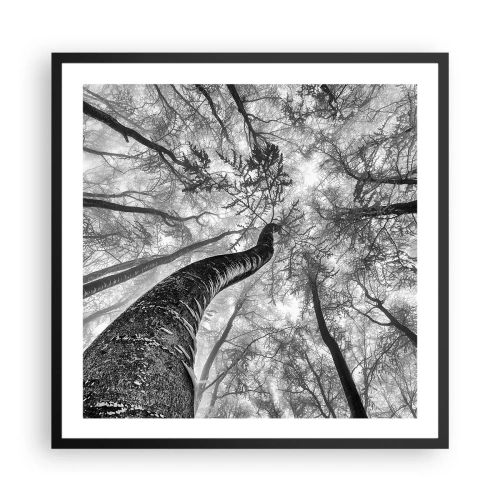 Poster in cornice nera - La corsa verso la luce - 60x60 cm