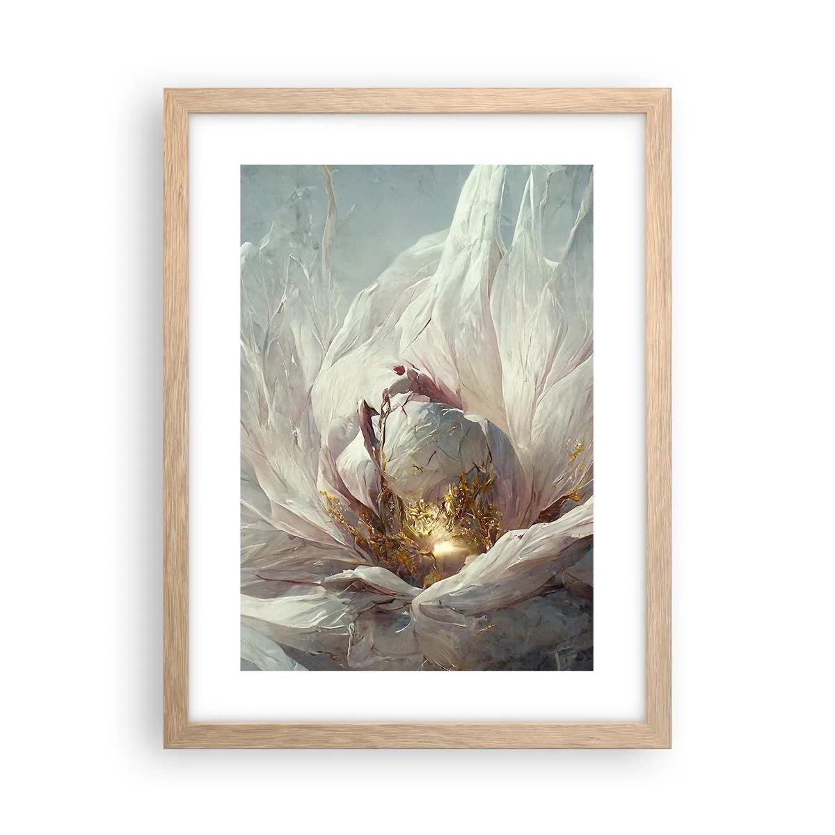 Poster in cornice rovere chiaro - Fiorisce ogni cento anni - 30x40 cm