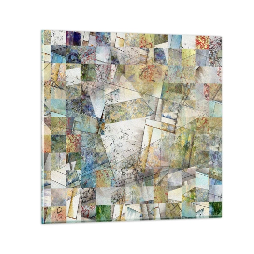 Quadro su vetro - Rimpasto geometrico - 50x50 cm