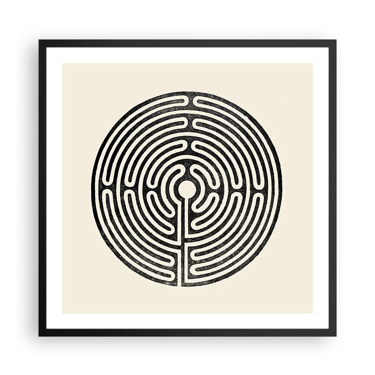 Poster in cornice nera - Ordine misterioso - 60x60 cm