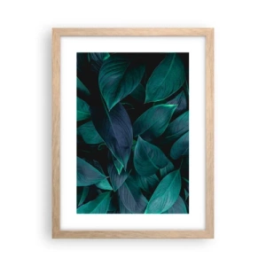 Poster in cornice rovere chiaro - Il verde puro - 30x40 cm